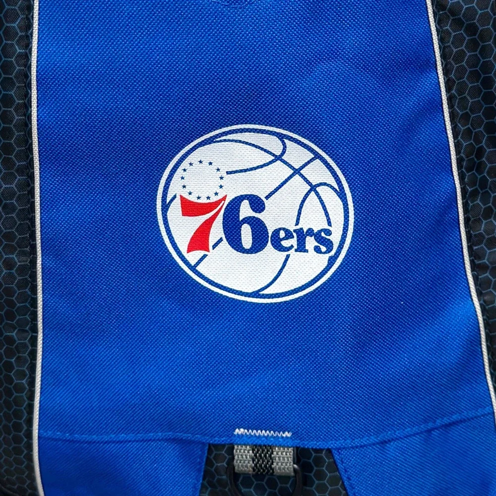 Philadelphia 76ers Basketball NBA Backpack Mens OS Blue Black Gemline EUC